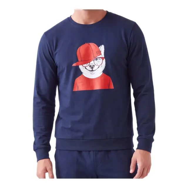 Mario Uomo Ανδρική Πυτζάμα Cool Bear, Χρώμα Σκούρο Μπλε 2