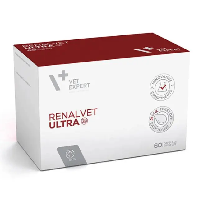 Vet Expert RenalVet Ultra for Cats -60 caps twist off