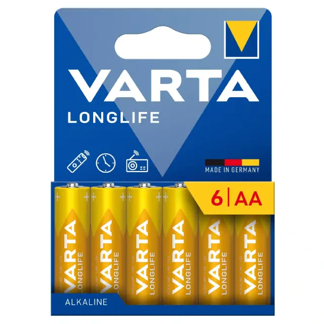 Μπαταρία Alkaline Varta Longlife AA LR06 Plastic Free (6 τεμ.) N69888