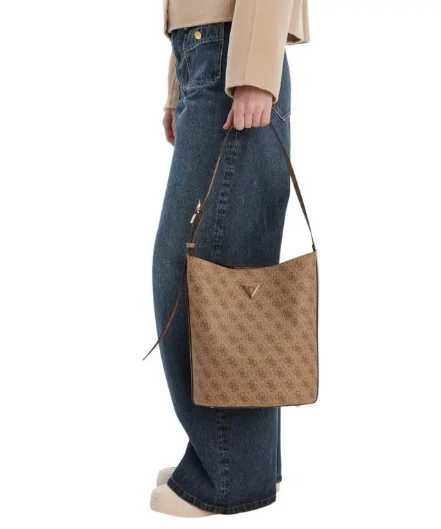 Guess - Γυναικεία Τσάντα Ώμου/Χειρός Meridian II HWSG6974040-LTL Μπεζ 2