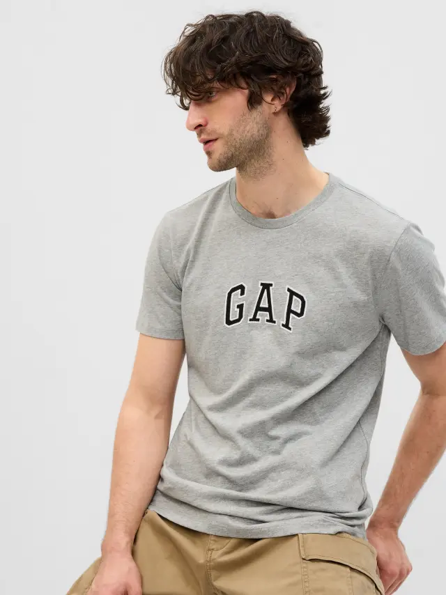 Ανδρική Μπλούζα με Gap Arch Λογότυπο grey heather