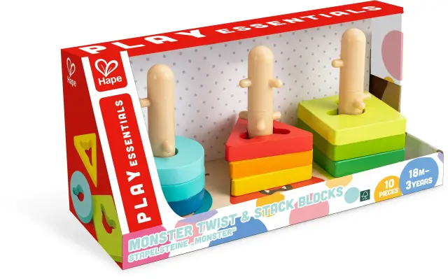 Hape Early Explorer Ξύλινα Τουβλάκια Monster 2