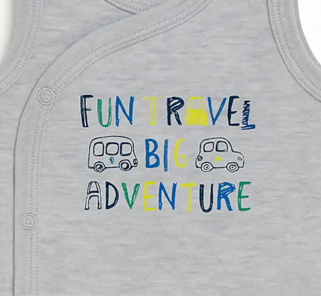 Κορμάκι Αμάνικο Fun Travel Venere Grey 8000622 - 12 M (80cm) 2