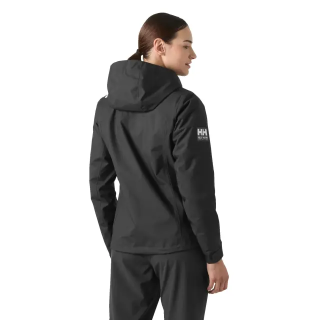Helly Hansen Women's Crew Hooded Midlayer Sailing Jacket 2.0 Γυναικείο Αδιάβροχο Μπουφάν Με Επένδυση Black - Small 2