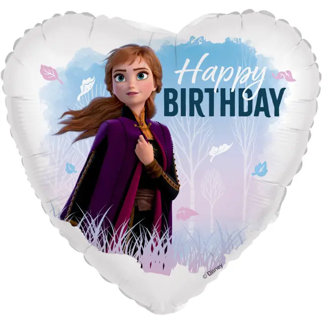 Μπαλόνι Φοιλ 18 Καρδιά Frozen Anna Happy Birthday / 46 εκ