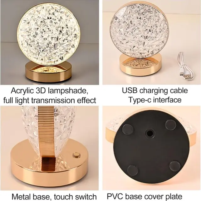 Επιτραπέζιο Φωτιστικό με USB 700K-6500K - USB Highlight three gear lamp Model:8210 002462 3