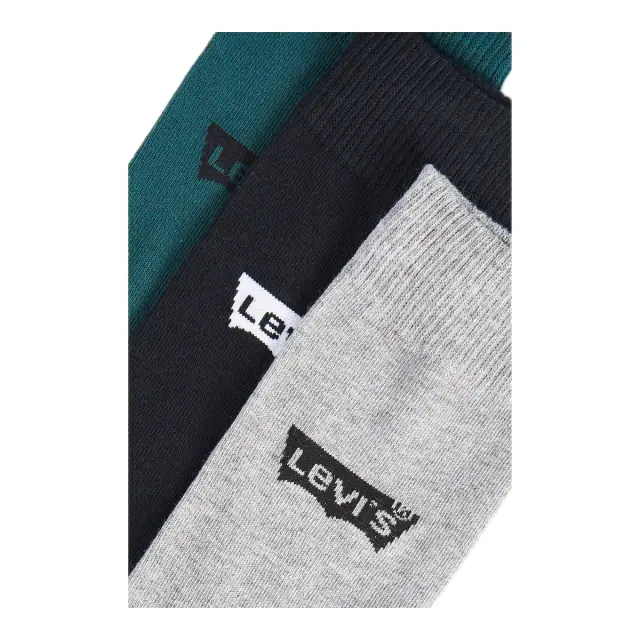 Levi's Ανδρικές Κάλτσες Regular Cut Batwing Logo - 3 Ζεύγη, Χρώμα Green Combo 3