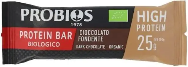 Probios Protein Bar Μπάρα με 25% Πρωτεΐνη & Γεύση Κακάο & Επικάλυψη Μαύρης Σοκολάτας 40gr