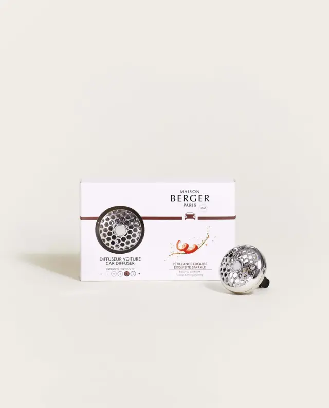 Maison Berger Paris Car Diffuser Kit Συσκευή Διάχυσης Αρώματος και Κεραμικός Δίσκος Petillance Exquise