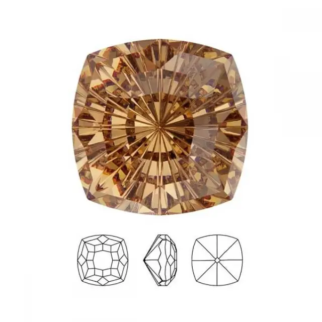 Swarovski 4460 Mystic Square Fancy Stone Light Colorado Topaz 10mm - 2τεμ