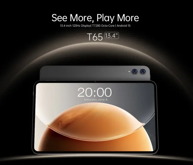 TECLAST tablet T65 με πληκτρολόγιο/στυλό αφής/θήκη, 13.4", 6/128GB, 4G, Android 15, 8000mAh, γκρι 2