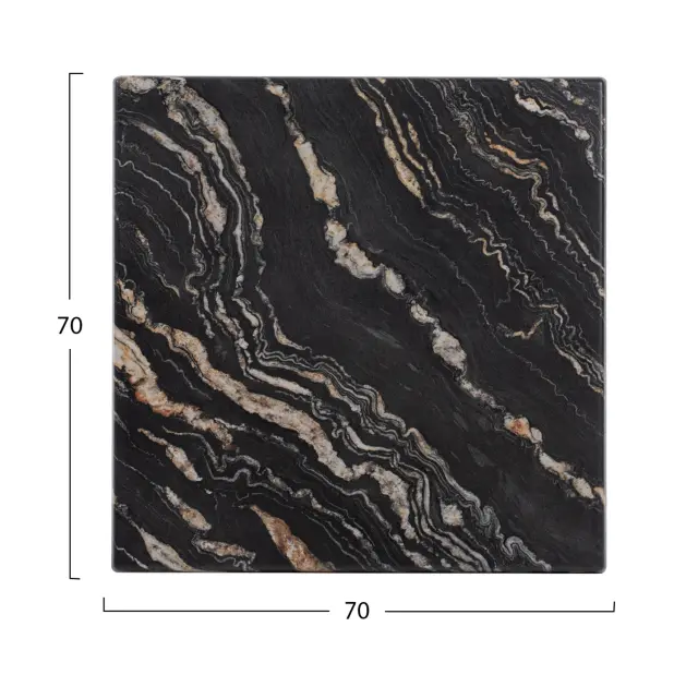 ΕΠΙΦΑΝΕΙΑ ΤΡΑΠΕΖΙΟΥ ΤΕΤΡΑΓΩΝΗ 5787 WERZALIT 70X70 εκ. BLACK GOLD MARBLE FB95230.15 2