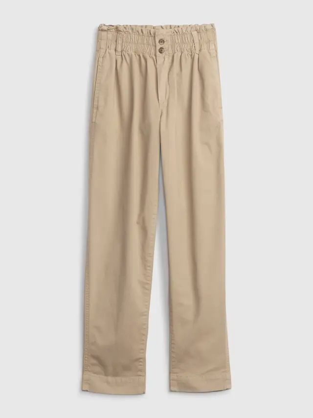 Μπεζ Παιδικό Smocked Khakis Παντελόνι με Washwell khaki - 8