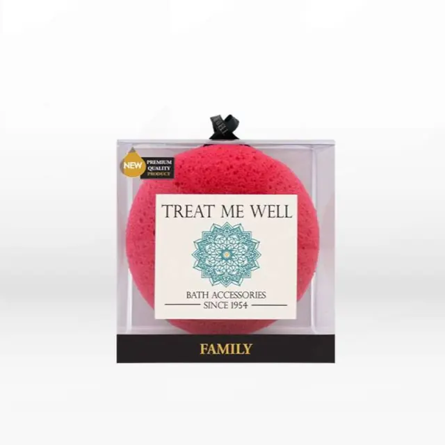Treat Me Well Σφουγγάρι Family Small Round Red (Σφουγγάρι Μπάνιου για όλη την Οικογένεια)