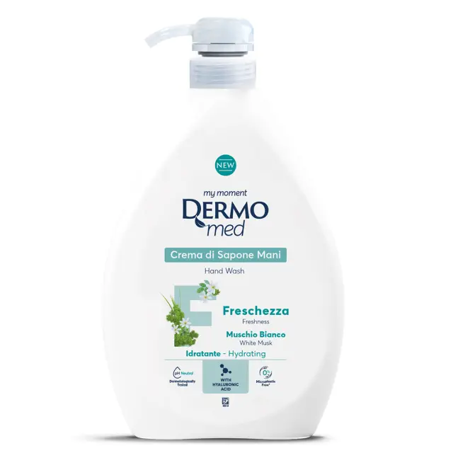 DERMOMED Κρεμοσάπουνο 1LT Freschezza Muschio Bianco