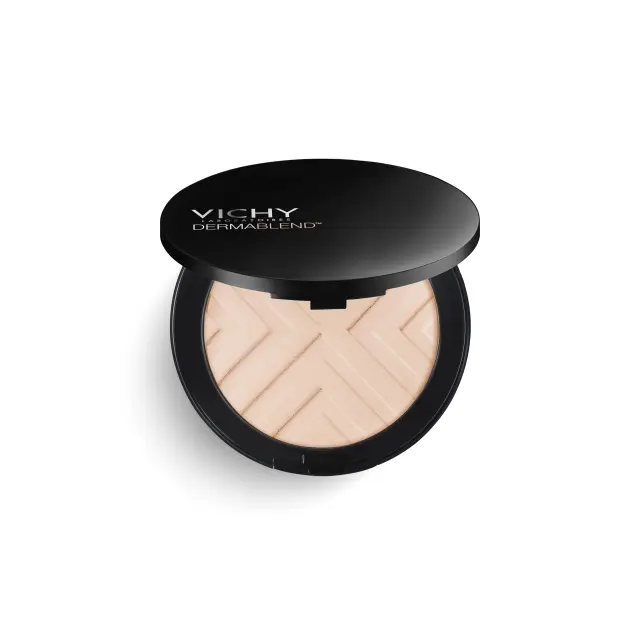 Vichy Dermablend Covermatte Compact Powder Foundation SPF25 15 Opal Make-Up σε Μορφή Πούδρας για Λιπαρές Επιδερμίδες, 9,5gr 2