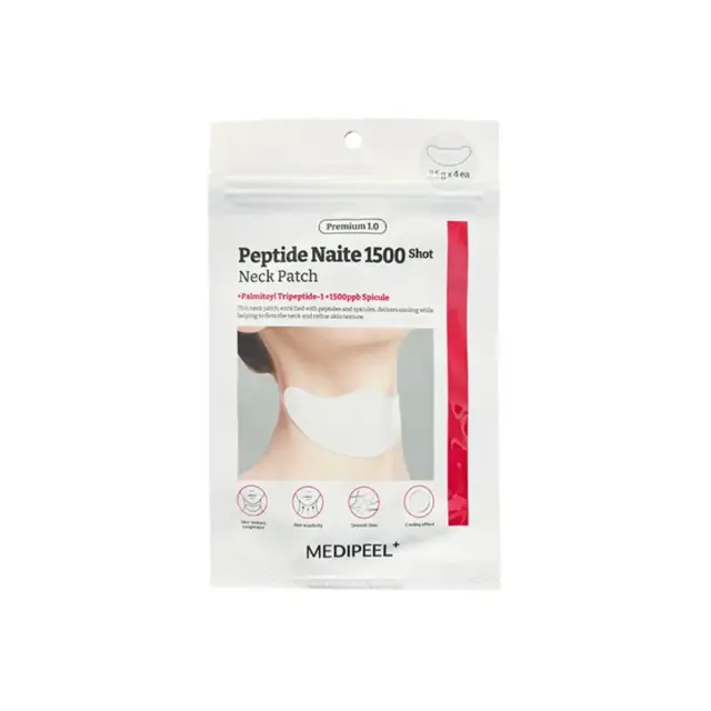 MediPeel Premium 1.0 Peptide Naite 1500 Shot Neck Patch Επιθέματα Περιποίησης Λαιμού με Πεπτίδια, 4τμχ