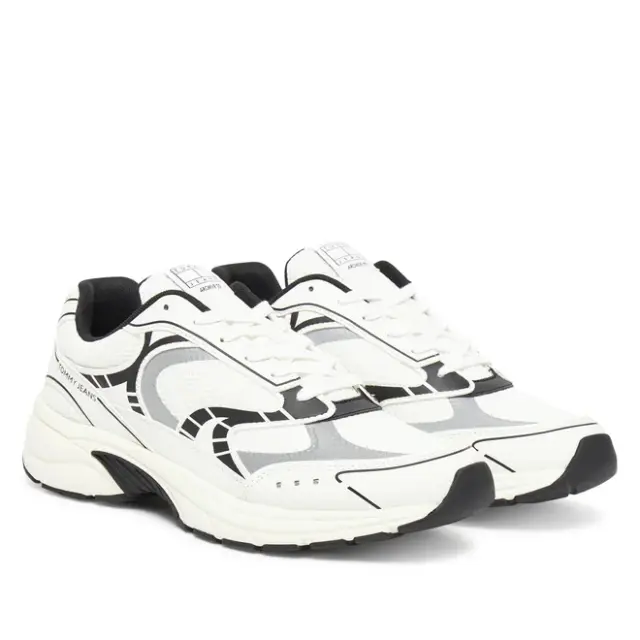 Ανδρικά Sneakers Tommy Hilfiger EM0EM01594 BDS Μπεζ/Μαύρο Μπεζ - 41 2
