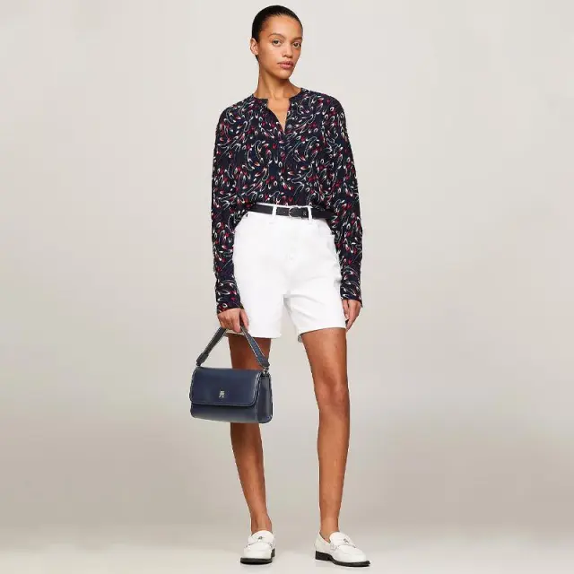 Tommy Hilfiger - Γυναικεία Τσάντα Th Monotype Shoulder Bag AW0AW16162-DW6 Μπλε Σκούρο 2