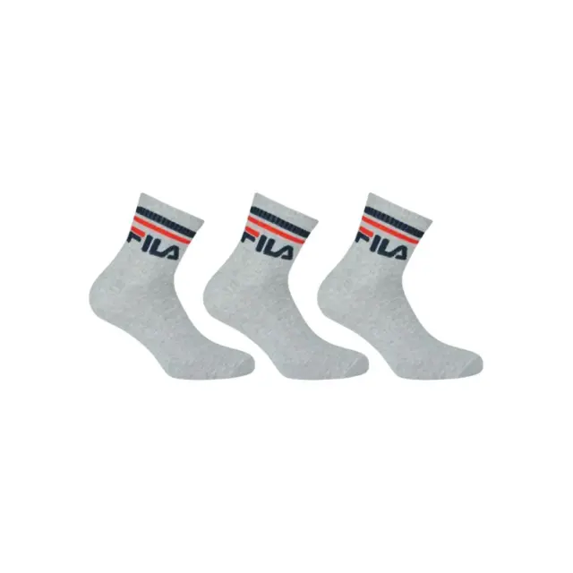 FILA Unisex Κάλτσες Urban Quarter Plain - 3 Ζεύγη, Χρώμα Grey Heather