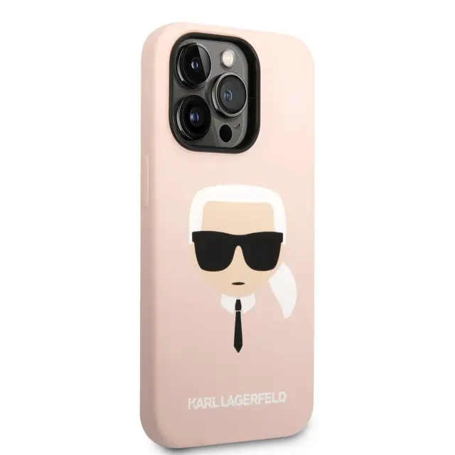 Karl Lagerfeld Karl`s Head Back Cover Πλαστικό / Σιλικόνης Light Pink (iPhone 14 Pro)