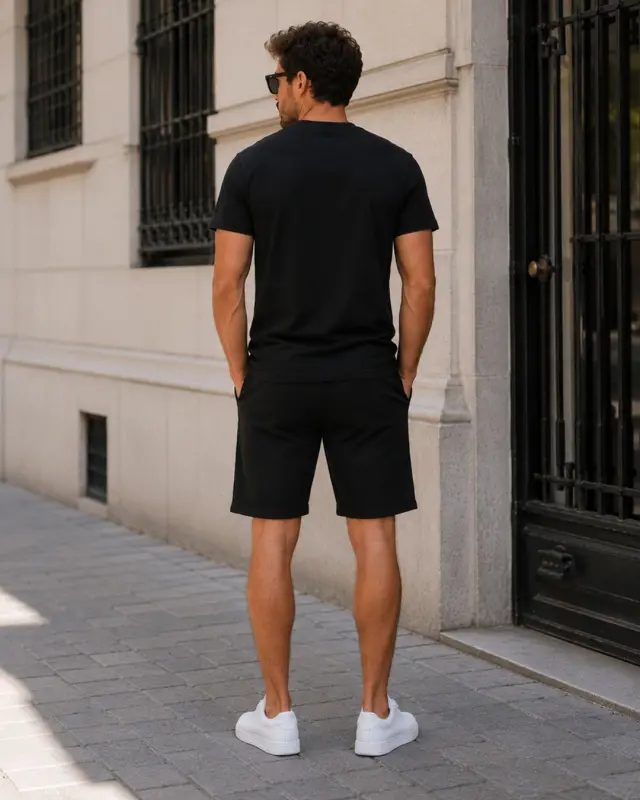Noshame® Σετ T-shirt & Βερμούδα Μαύρο με τύπωμα - 752622 - XXL 2