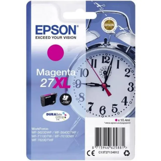 Epson 27XL Γνήσιο Μελάνι Εκτυπωτή InkJet Ματζέντα (C13T27134010 C13T27134012)