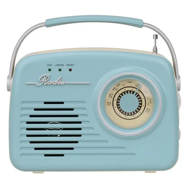 Φορητό Ηχείο Bluetooth Setty P350 με Ραδιόφωνο FM Retro Μπλε N70893