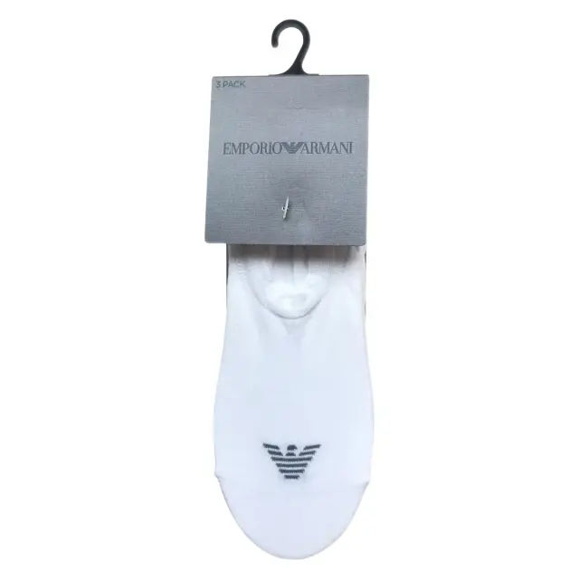Emporio Armani Γυναικείες Κάλτσες Σουμπά Eagle Logo - 3 Ζεύγη, Χρώμα Λευκό-Λευκό-Λευκό 2