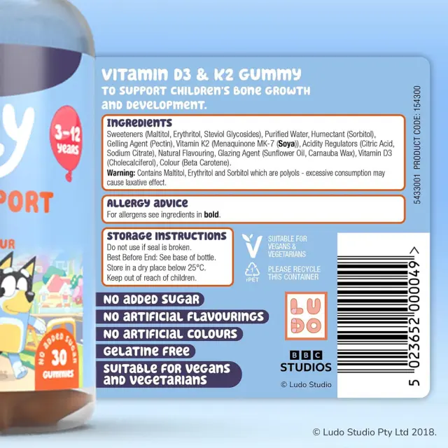 Natures Aid Bluey Bone Support Gummies 3