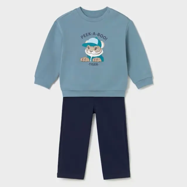 Baby 6 μηνών έως 4 ετών Σετ παντελόνι φούτερ μπλε ανοιχτό