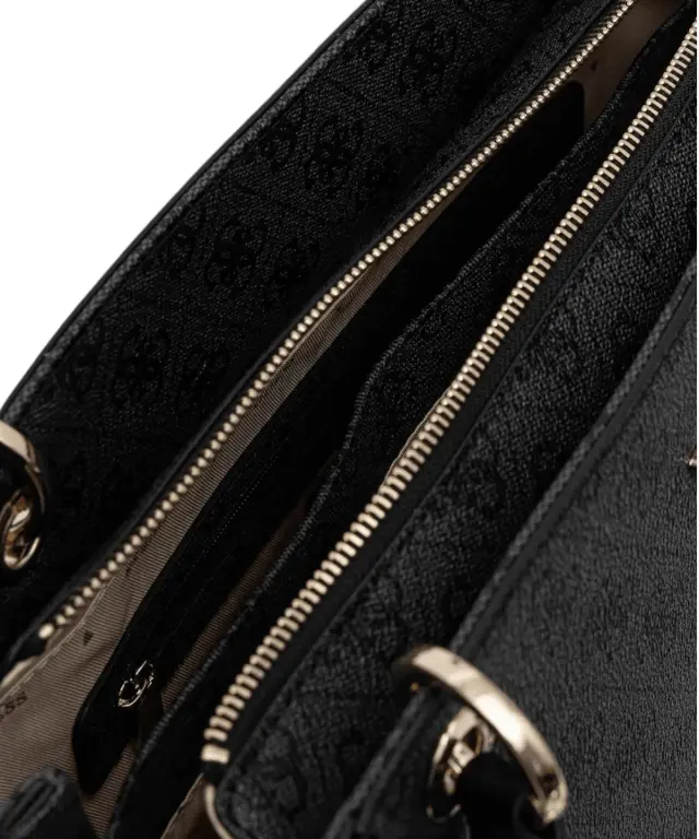 Guess - Γυναικεία Τσάντα Ώμου Noelle II HWBG9672250-COAL Ανθρακί 3
