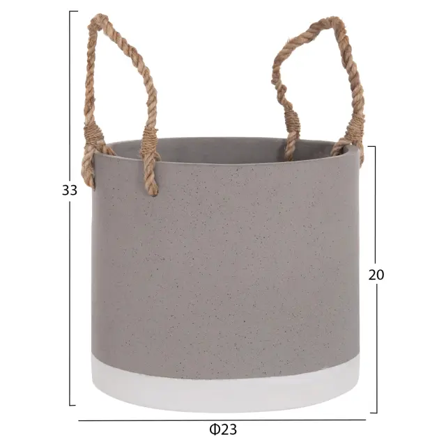 ΓΛΑΣΤΡΑ ΕΣ. ΧΩΡΟΥ FB94690S FIBER CEMENT ΓΚΡΙ & ΣΧΟΙΝΙ Φ23x20Υεκ. 2
