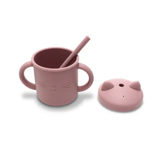 Lorelli Κύπελλο Σιλικόνης Με Καλαμάκι Natural Deep Pink 10230660002 2