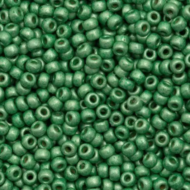 Χάντρα Miyuki Round Rocailles 8/0 - 94214F - Duracoat Galvanized Matte Dark Mint Green ~25gr