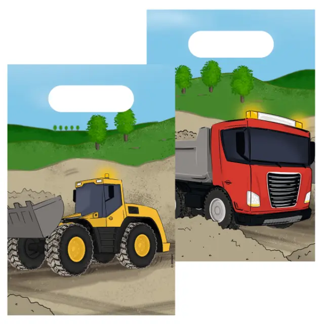 Τσάντες Δώρου Χαρτ. Construction Party 23.4 x 16.2 εκ / 8 τεμ