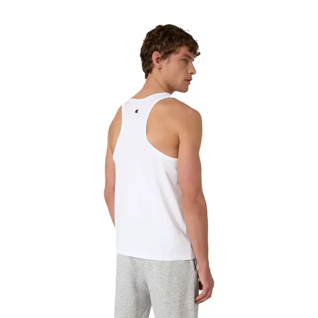Champion Men's Standard Fit Chest Logo Tank Άσπρο 222171-WW001 (Champion) 2