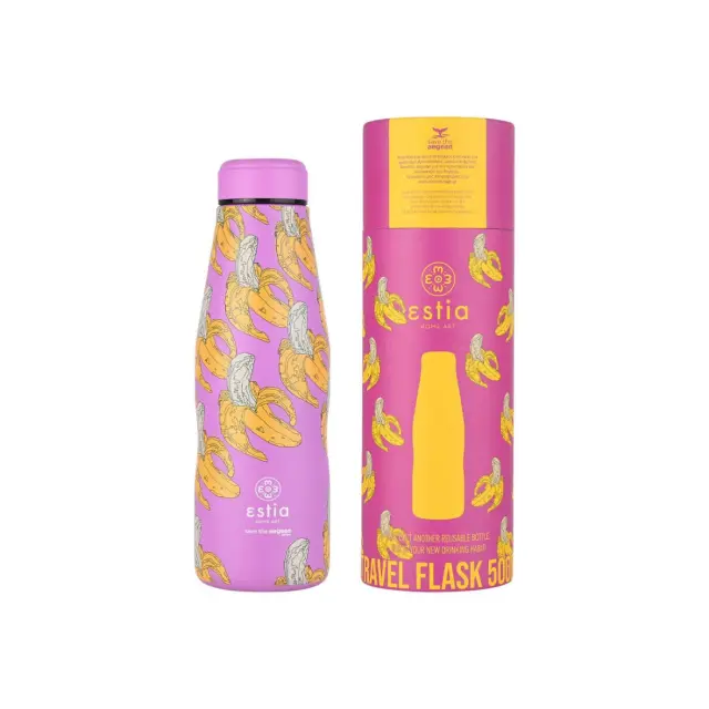Estia Θερμός Travel Flask Save The Aegean 500Ml Banana Swirl