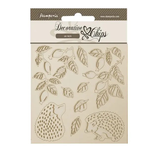 Chipboard Stamperia 14x14cm, Woodland, Hedgehog