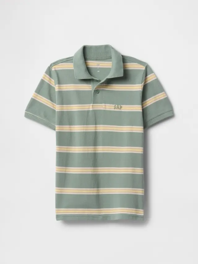 Παιδική Logo Πικέ Polo Μπλούζα GASOLINE GREEN