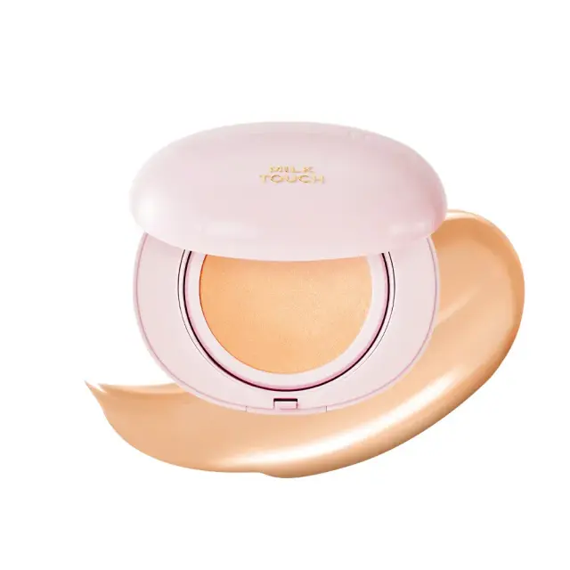 Milk Touch All-Day Skin Fit Milky Glow Make up Cushion 24N Sand Beige, Υγρό make-up σε Σφουγγαράκι για Κάλυψη, Ομοιόμορφο τόνο και Εύκολη εφαρμογή 15g