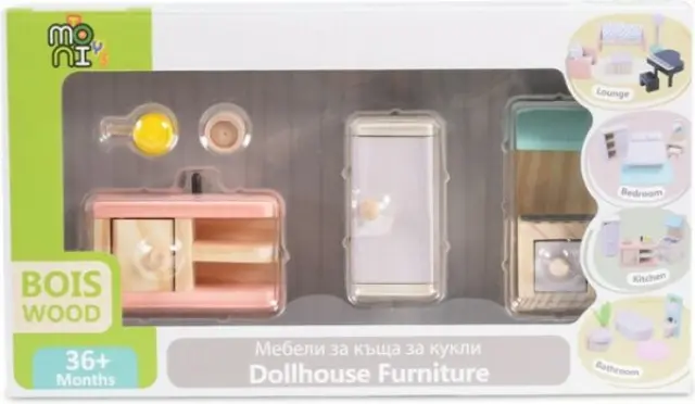 Moni Toys Ξύλινα Έπιπλα Κουζίνας Για Κουκλόσπιτο 4013 2