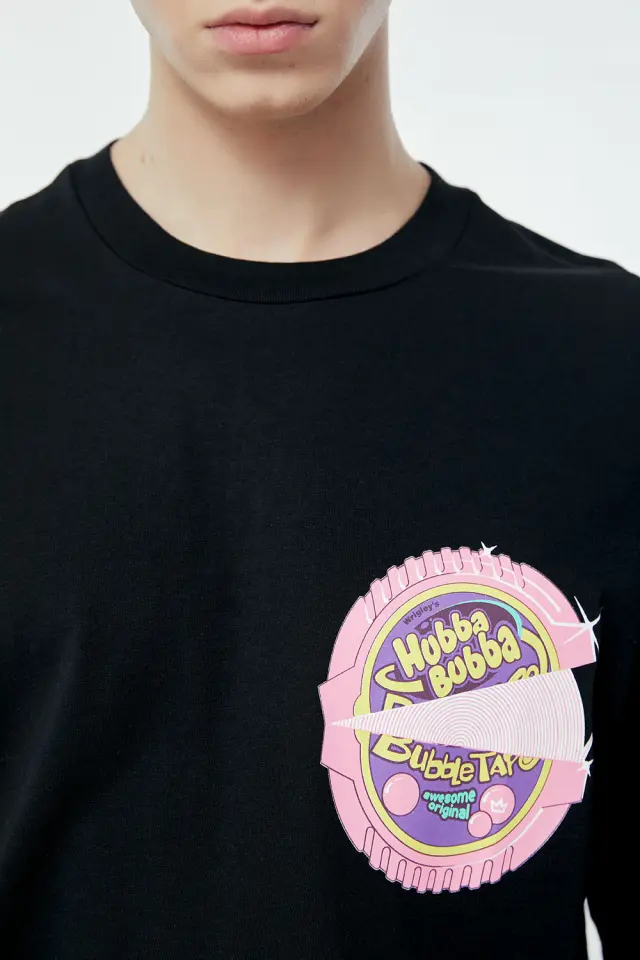 T-Shirt Βαμβακερό Bubble Μαύρο