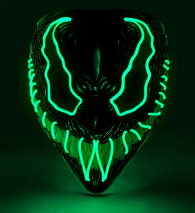 Αποκριάτικο Αξεσουάρ Green Led Monster Μάσκα (Widmann) (W-30337)