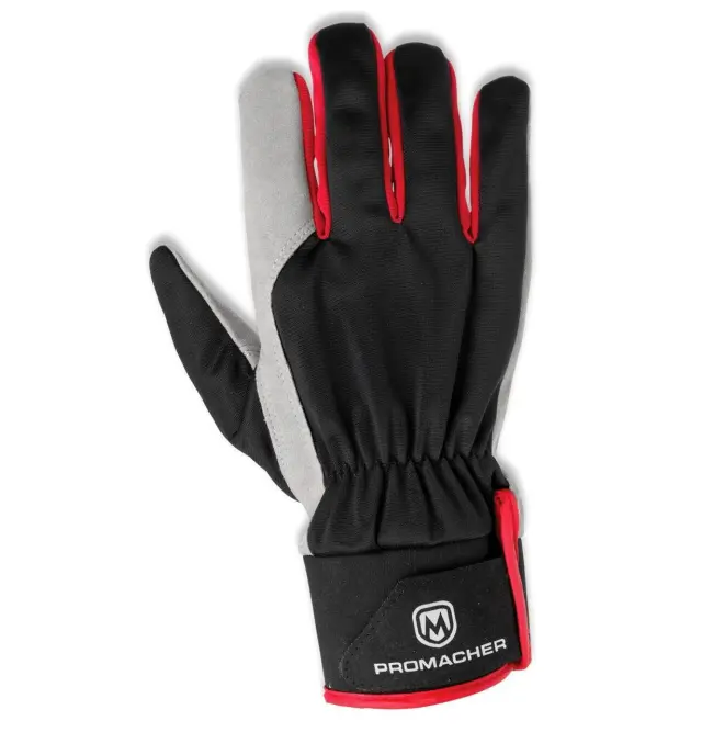 Γάντια Εργασίας Promacher Carpos velcro grey/red 2