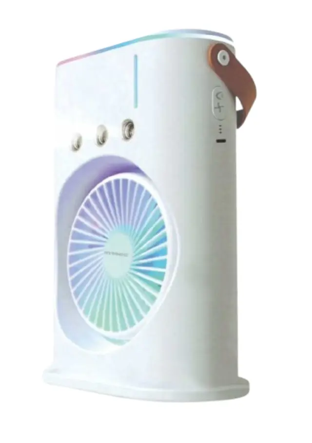 Arrango Φορητό Ανεμιστηράκι με Υδρονέφωση και LED Φωτισμό Λευκό AFS60758