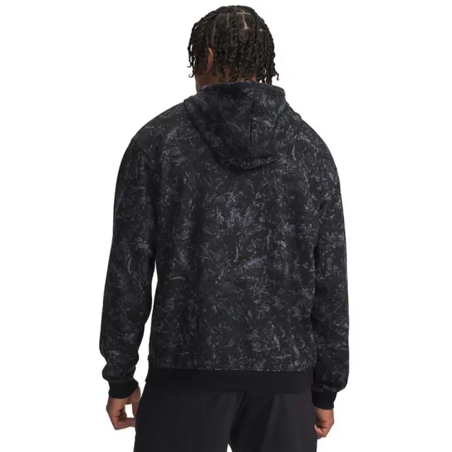 Under Armour Men's Rival Fleece Printed Hoodie Μαύρο 6013452-008 (Under Armour) 2