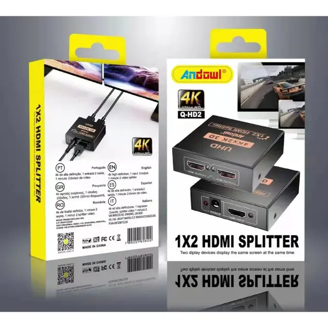Andowl 1X2 HDMI Splitter Q-HD2 2
