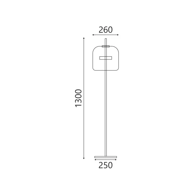 ΦΩΤΙΣΤΙΚΟ ΔΑΠΕΔΟΥ ACA HML1726SM ΧΡΥΣΟ ΦΙΜΕ ΓΥΑΛΙ LED 10W 3000K IP20 D26XH128CM / HML1726SM 3