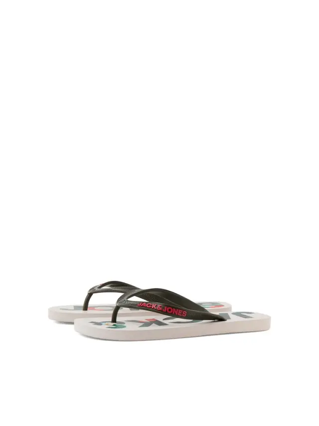 JFWLOGO PALM PRINT FLIP FLOP Olive Night